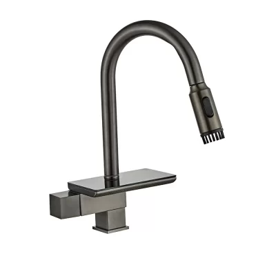 005 2023 inteligente high-end cobre voando cachoeira pull out torneira da pia da cozinha quente e fria chuvas pulverizador torneiras de cozinha