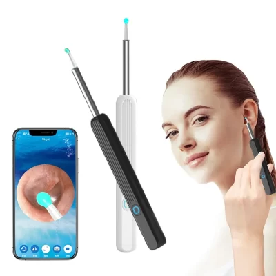 Ferramenta de remoção de cera com câmera, limpador inteligente, kit otoscópio, endoscópio, iPhone, iPad, Android, 1080p