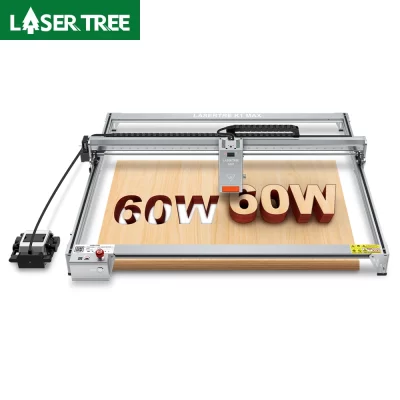 Laser tree k1max gravador a laser com módulo laser de 60w e bomba de ar painel de favo de mel máquina de corte e gravação área de trabalho 80x60