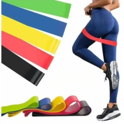 Kit 5 Mini Band Elástico Exercício Academia Treino em Casa