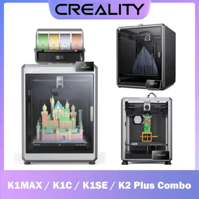 Creality K2 Plus Combo / K1C /K1 MAX Impressora 3D 600 mm/s Câmera AI Nivelamento automático Extrusora direta robusta Bico tri-metal 300 ° C