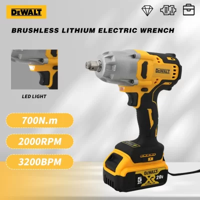 Dewalt 700n.m torque sem fio chave de impacto elétrica sem escova chave elétrica mão broca soquete ferramenta elétrica para 20v bateria