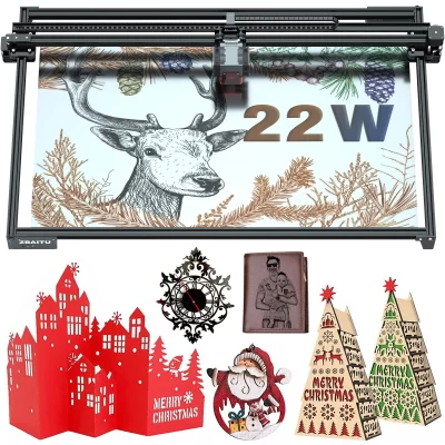 ZBAITU-Máquina gravadora a laser com Wi-Fi, Cortador de madeira, Gravador para fabricantes manuais, 5W, 10W, 40x40cm, 37x 37cm