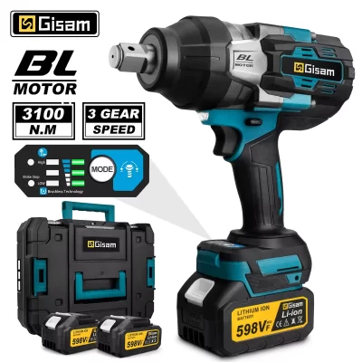 Gismo 3100N.M Chave de impacto elétrica sem escova de alto torque 3/4 polegadas Ferramentas de chave elétrica sem fio para Makita 18V Bateria Pin