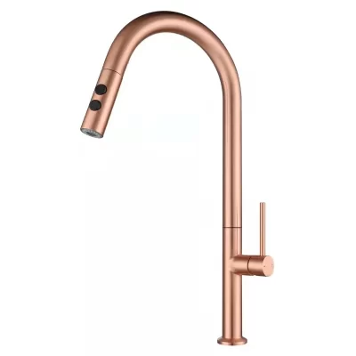 Pull out torneira da cozinha escovado rosa ouro preto pia misturadora rotação de 360 graus torneiras misturadoras de cozinha