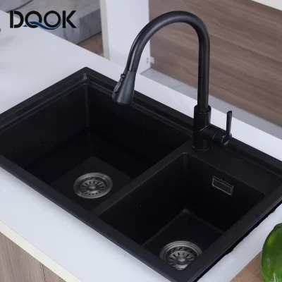 Torneiras de cozinha 304 aço inoxidável pull out pia da cozinha água deck montado misturador fluxo pulverizador cabeça quente e fria torneiras