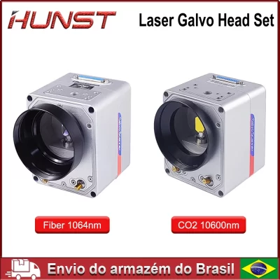 Hunst SINO-GALVO RC1001 CO2 e Fibra Laser Scan Galvo Head Set 10.6Um 1064nm Apeature 10mm Galvanômetro Scanner com Fonte de Alimentação