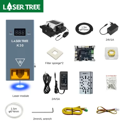 Árvore a laser 20w 30 40 60 cabeça de laser de potência óptica com compressor de bomba de assistência de ar para corte a laser cnc ferramenta de gravador de madeira diy