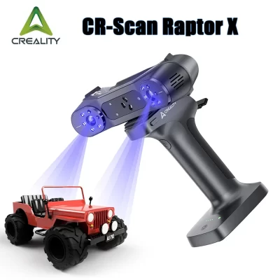 Creality RaptorX 3D Scanner portátil sem fio 34 Blue Laser NlR Scanner 0,02 mm Precisão 60fps Scanning Scanner de impressão 3D