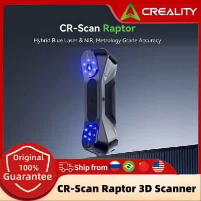 Creality 3D Scanner CR-Scan Raptor Impressão 3D Digitalização portátil Precisão de 0,02 mm Velocidade de digitalização de 60 fps Laser azul híbrido e NIR