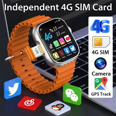 2025newsmart watch 4g cartão sim e câmera notificação de chamada de vídeo tela hd suporte de discagem personalizada conexão de fone de ouvido relógio inteligente