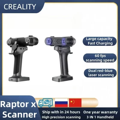 Creality 3D Scanner Portátil Sem Fio Raptor X CR-Scan 3 EM 1 Precisão Laser NIR Escáner de Impressão 3D 60fps Velocidade de Digitalização