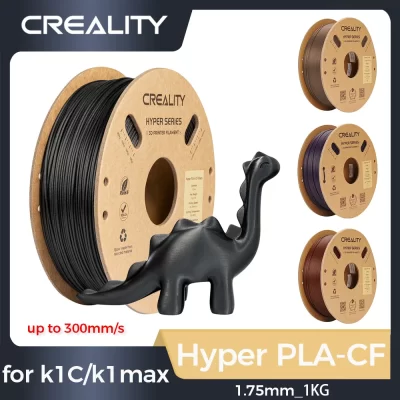 Creality hyper PLA-CF filamento 1.75mm de alta velocidade 300 mm/s acabamento fosco atualização filamento de impressora 3d 1kg carretel para k1c/k1 max