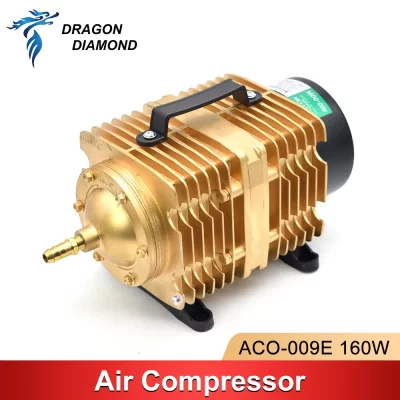 Compressor de bomba de ar 160W AC 220V Air Assist elétrico magnético para máquina de corte e gravação a laser CO2 CNC ACO-009E