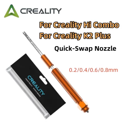 Creality "Unicorn" K2 Plus Hi Combo Kit de bico de troca rápida 0,4 mm / 0,6 mm / 0,8 mm Bico integrado totalmente metálico para K2 Plus Hi Combo