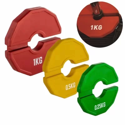 1 pc ginásio micro placas 0.25/0.5/1 kg haltere placa de peso fracionária placas de peso fracionário de borracha placa de peso de mudança adicional