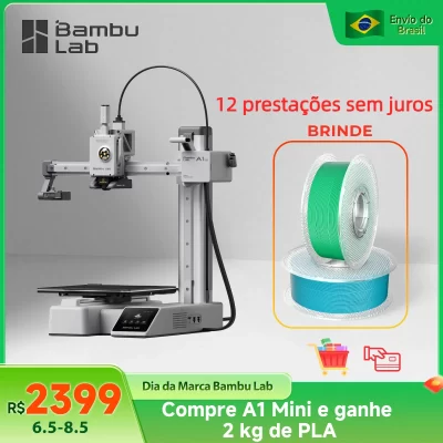 Bambu Lab A1 Mini 3D Printer AMS Lite Multi-color 3D Printing Support High Speed Low Power to 180W Compatible with PLA/PETG/TPU