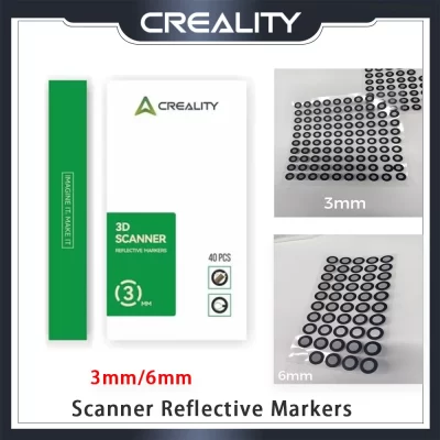 Creality original 3mm / 6mm marcadores reflexivos de scanner 40 folhas para acessórios de scanner Creality Otter/Raptor 3d