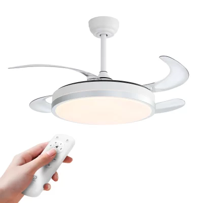 Ventilador de Teto Com Controle Remoto, Plafon de Led Teto, Ventilador de Techo, Luminária Com Ventilador de Teto, Ventilador