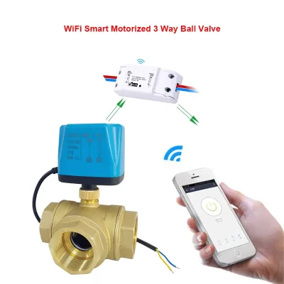 Tuya wifi válvula de água inteligente 3 vias motorizada válvula de esfera elétrica interruptor inteligente cronometragem vida inteligente app alexa alice google casa