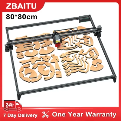 20W Gravador A Laser, 80x80CM M81 Estender 4 Diodos Laser Cortador, Ar Assistido 130W CNC WIFI Máquina De Gravura Em Madeira Carving Tools