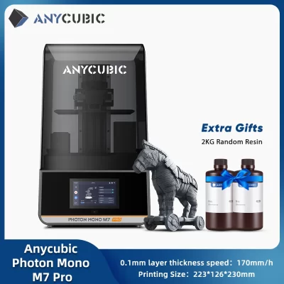 Anycúbico fóton mono m7 pro 14k + 10.1 ''resina lcd mono msla impressora 3d velocidade da impressora 3d até 170 mm/h tamanho de impressão 223*126*230mm