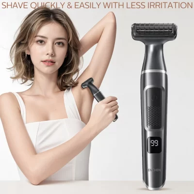 ENCHEN barbeador elétrico masculino maquininha de barbear masculino Barbeador Elétrico Uso úmido e seco Aparador de Barba Portátil Barbeador Corpo Profissional Máquina De Barbear Aparador de Folha para Homem A1