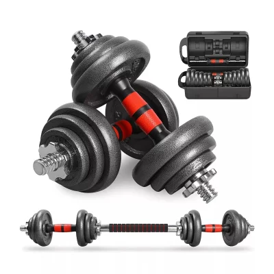 Conjunto de halteres ajustáveis, conjunto de fitness para musculação, treinamento de levantamento de peso em ferro fundido