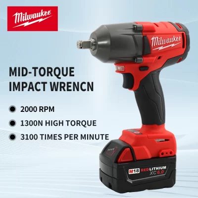 -Chave de Impacto Profissional, Sem Fio, Alta Velocidade, Carro, Caminhão, Reparação, Ferramentas Elétricas, Bateria de Lítio 18V, Torque Médio