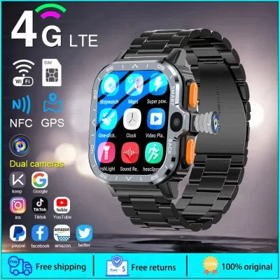 Para huawei ios 2025 novo gps 4g 5g relógio inteligente câmera dupla 64/16gb de memória wifi à prova dwaterproof água telefone cartão sim smartwatch android