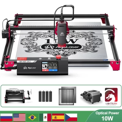Algolaser poderosa mesa de gravação a laser para carpintaria 40*43cm metal/madeira/acrílico/vidro cnc máquina de gravação de corte a laser