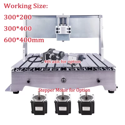Diy mini quadro cnc 3020 3040 6040 metal cnc roteador gravura fresadora quadro kit parafuso esférico 3 eixos 4 eixos