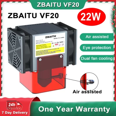 Zbaitu 130w kit módulo gravador a laser 20w cabeça de laser de diodo de potência de saída para impressora 3d cnc diy metal madeira couro acrílico