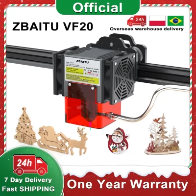 ZBAITU-Cabeça do Módulo Laser com Slot, Ar Assistido, Mangueira de Fluxo de Ar, 4 Diodo 2 em 1, para Cortador de Gravador a Laser CNC, 40W, 80W, 130W