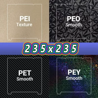 Para creality k1 heatbed 235x235mm placa de construção peo/pet/pei dupla impressão 3d placa diamante para ender 3 s1/s1 pro/k1