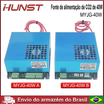 Hunst MYJG-40W co2 fonte de alimentação do laser 110v/220v gerador a laser para 40w máquina gravação a laser