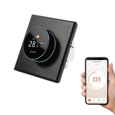 Qiumi Smart Wifi Botão colorido Termostato Controlador de temperatura de ar condicionado Funciona com Alexa GoogleHome