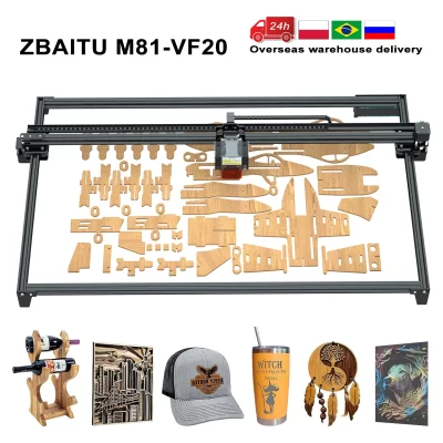 Zbaitu cnc wifi gravador a laser cortador de corte máquina gravura roteador lightburn grbl controle do telefone móvel