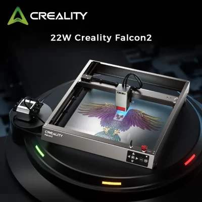 Creality Falcon2 22W Gravador e cortador a laser 22W de alta potência Gravação colorida de 25000 mm/min Ultra-rápido