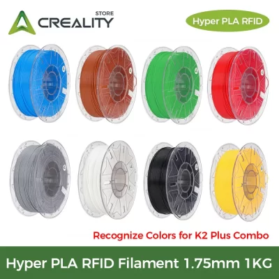 Creality Hyper PLA RFID Filamento 1,75 mm 1KG Impressão de alta velocidade vem com um chip embutido para reconhecer cores para combinação K2 Plus