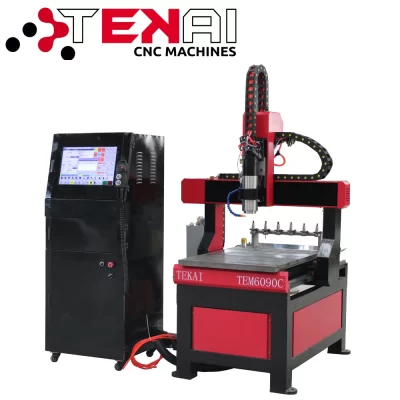 Máquina de escultura em madeira para máquinas de corte de placa MDF de mesa de ferro fundido com fresadora automática 6090 3d