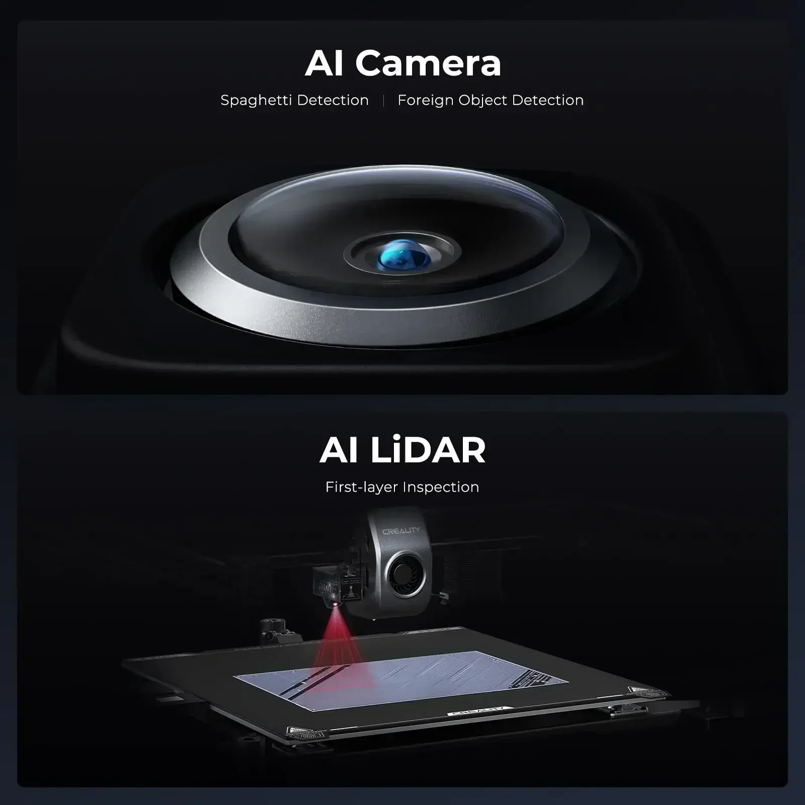 Creality K1 Max Impressora 3D com câmera AI LiDAR Dupla Manos-livres Nivelamento automático Extrusora direta de engrenagem dupla Velocidade de impressão 600 MM/S - Image 4