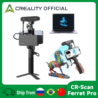 Creality 3D Scanner CR-Scan Ferret Pro WiFi Digitalização sem fio portátil Anti-shake Rastreamento 0,1mmAcuracy para telefones iOS Android