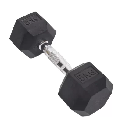 1-5kg halteres hexagonais revestidos de borracha atacado músculos do braço dos homens do sexo feminino ginásio em casa estúdio de treinamento pessoal equipamentos de fitness.