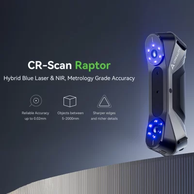 Creality 3D CR-Scan Raptor 3D Scanner Multi-linha azul e infravermelho próximo de consumo 3D para impressão 3D engenharia reversa