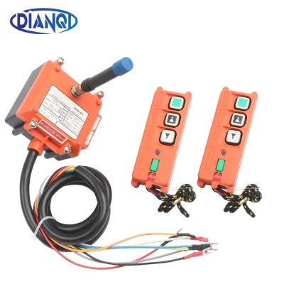 Controle remoto industrial sem fio, talha elétrica, motor de enrolamento, equipamento de explosão de areia usado F21-2S 3 botões