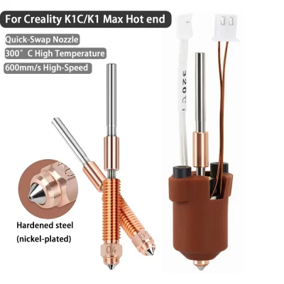 Atualização K1 Max/K1C Hot end Kit Bico de troca rápida 300 ° C Alta Temperatura, 600 mm/s de alta velocidade para impressoras 3D Creality