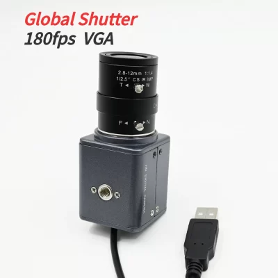 Obturador global 180fps vga mini caixa webcam usb para captura de imagem de alta taxa de quadro, plug and play, raspberry pi windows android