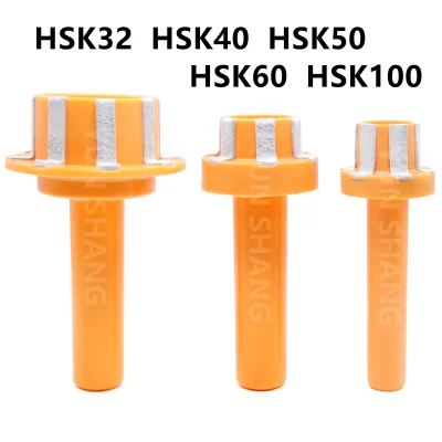 Haste de limpeza de eixo cnc hsk32 hsk63 hsk40 hsk50 hsk100, centro de usinagem, fresadora, escova de lã, ferramenta de limpeza, eixo de limpeza