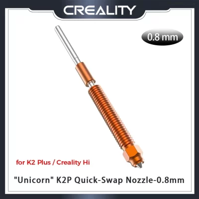 Creality k2 plus bicos 0.8mm unicórnio k2p kit de bicos de troca rápida liga de titânio quebra de calor bocal de alto fluxo peças de impressora 3d